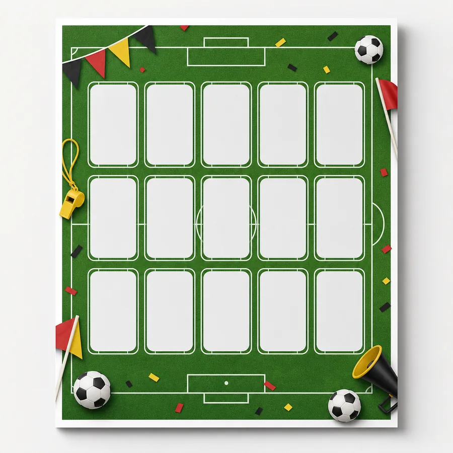 Football fan photo grid preset preview